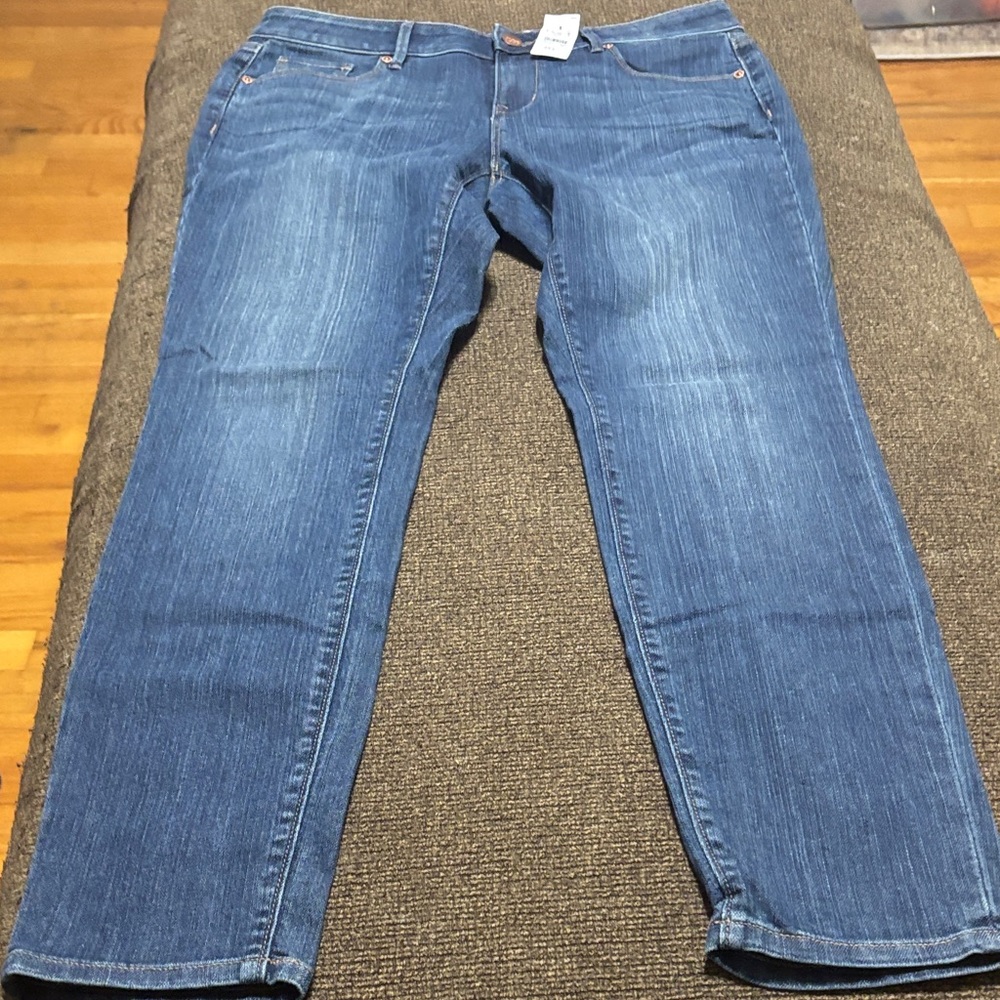 LOFT Women's Straight Leg Blue Jeans